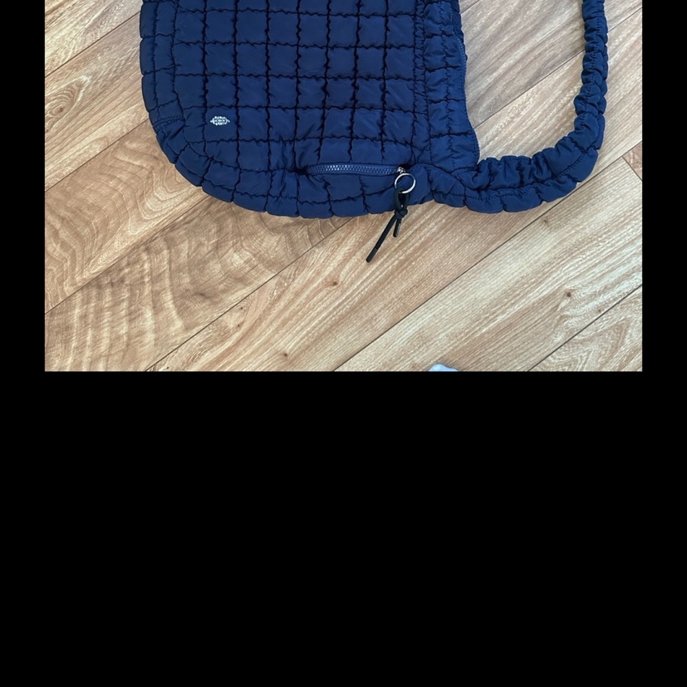 Free People Navy Quilted Tote